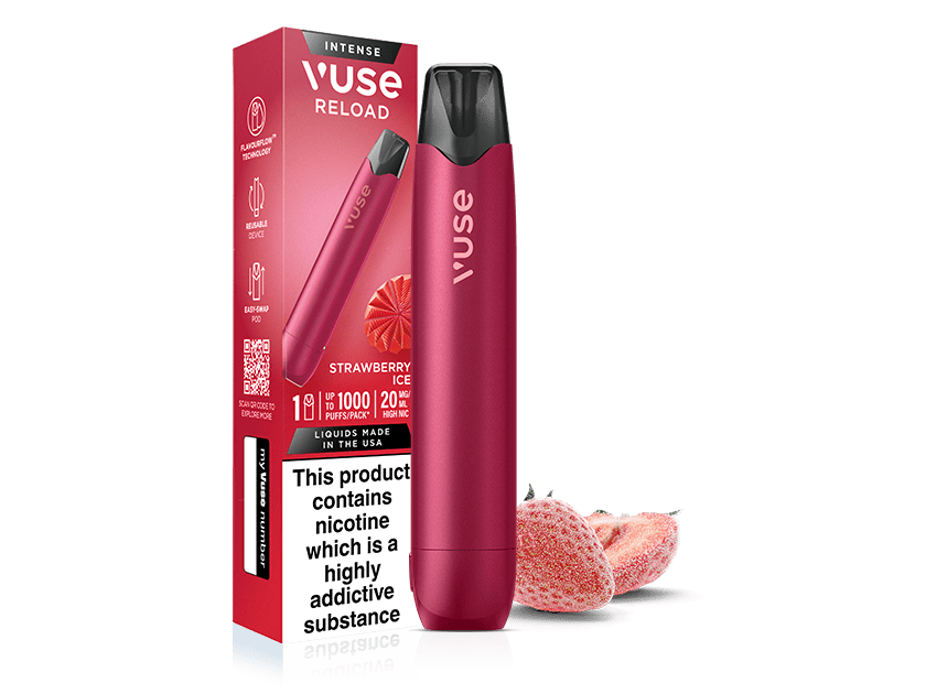 vuse go strawberry ice Vuse GO 1000 Strawberry Ice Disposable Vape main image 1